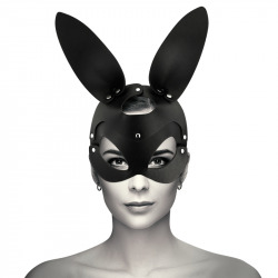 Máscara Cuero Vegano con Orejas de Conejo