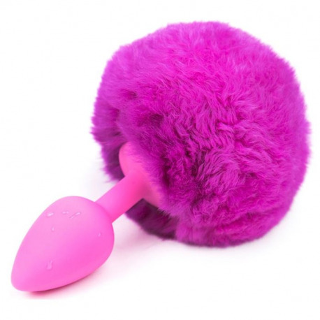 Plug Anal con Pompón Rosa S