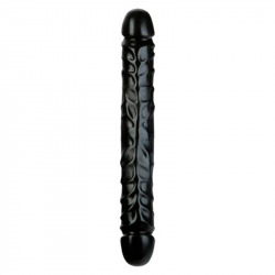 JR Veined Pene Doble 30 cm Negro