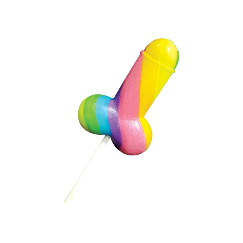 Piruletas Arcoiris con Forma de Pene Caja 12 Uds