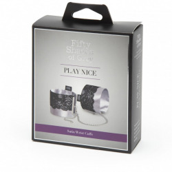 Play Nice Satin & Lace Wrist Cuffs