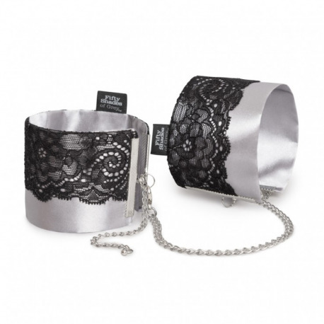 Play Nice Satin & Lace Wrist Cuffs