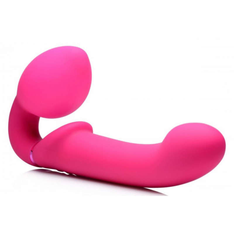 Arnés Inflable Doble con Mando y Pulsatorio Clítoris USB Rosa