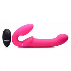 Arnés Inflable Doble con Mando y Pulsatorio Clítoris USB Rosa