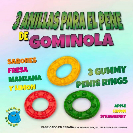 3 Anillas para el Pene Gominola