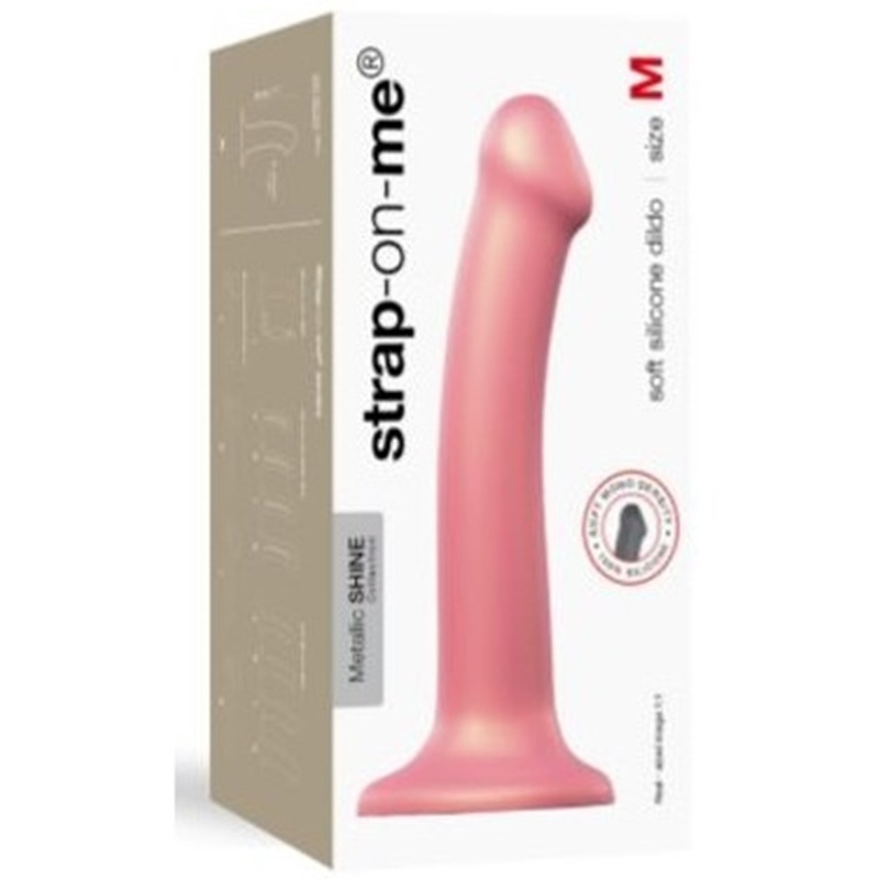 Dildo Rosa Metalizado M