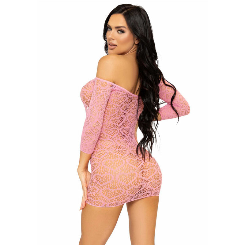 Minivestido Heart Net Rosa