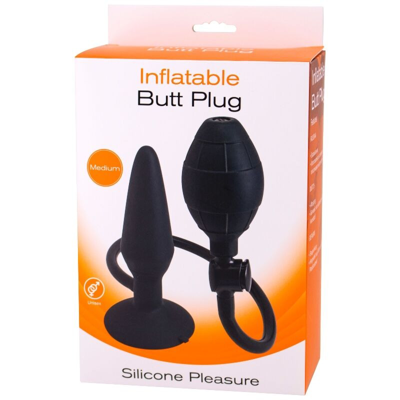 Butt Plug Hinchable M Negro