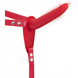 Arnés Rojo Vibrador USB 15,5 cm