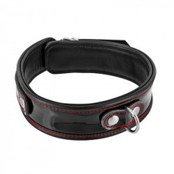 Premium Collar con Anilla Negro/Rojo