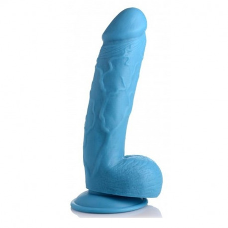 Dildo Realístico con Testículos 21 cm Azul