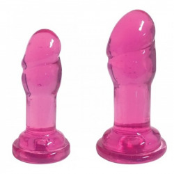 Set 2 Dildos Slim Stick con Ventosa Rosa