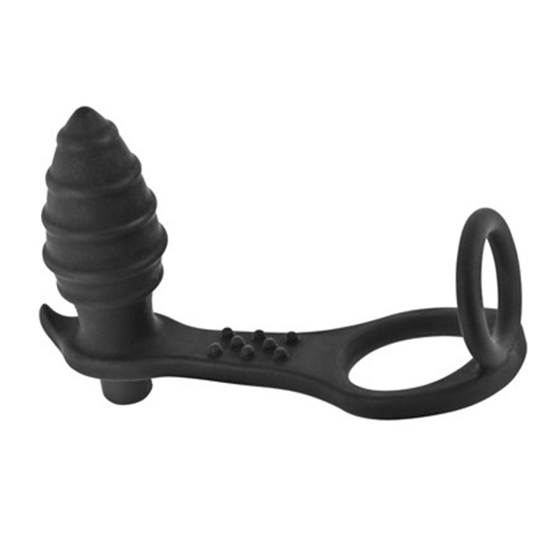 Anillo Pene con Plug Vibrador AP071