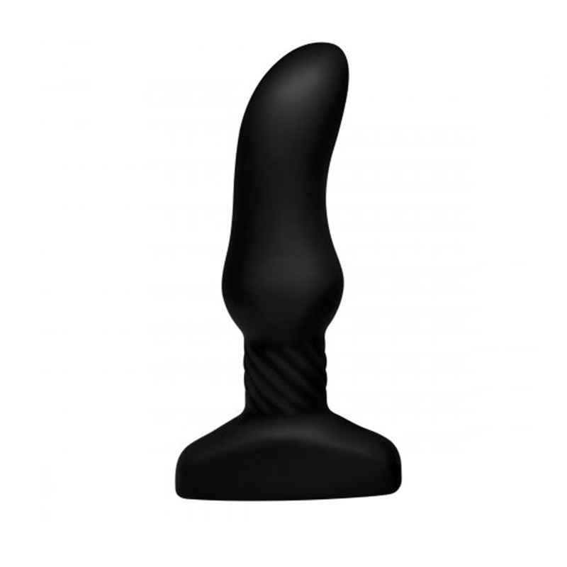 Plug Vibrador Curvo con Bolas Giratorias y Mando