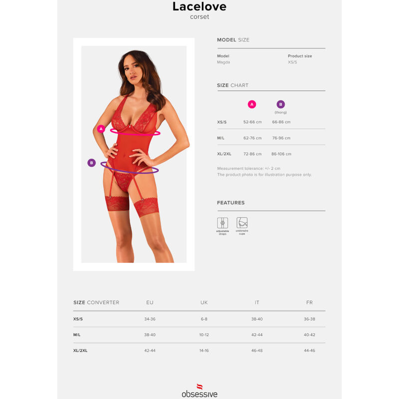 Lacelove Corset Rojo