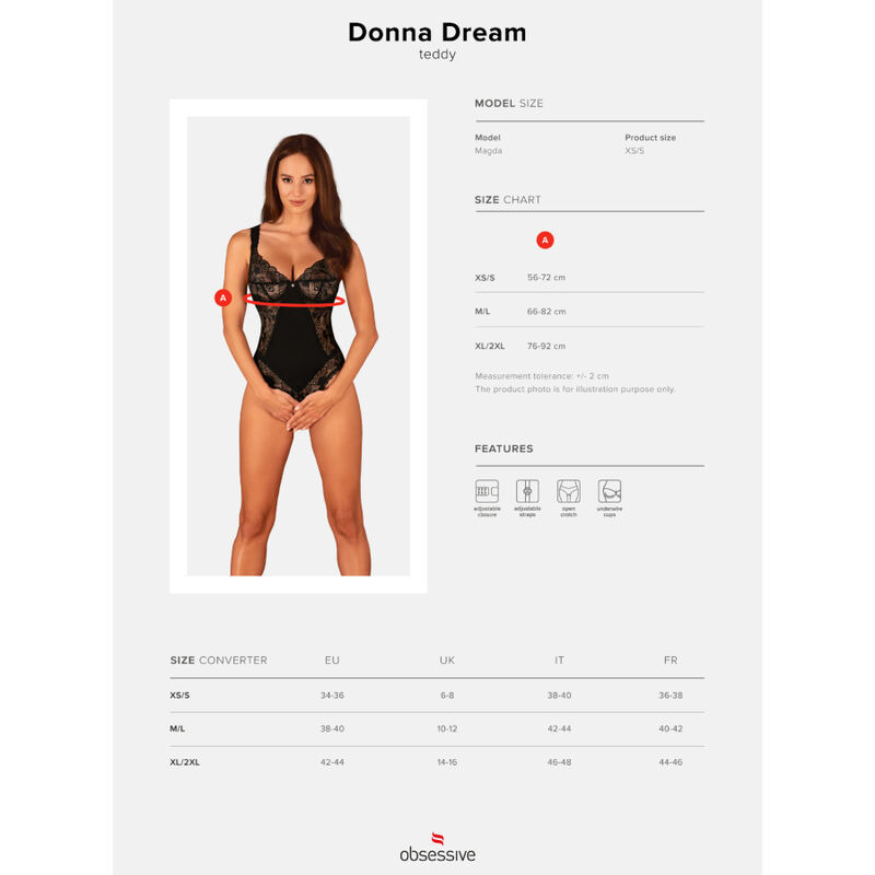 Donna Dream Crotchless Teddy