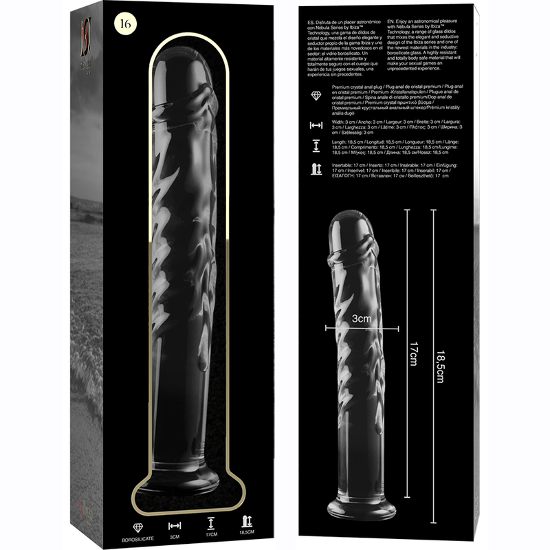 Dildo Cristal Modelo 16 Transparente