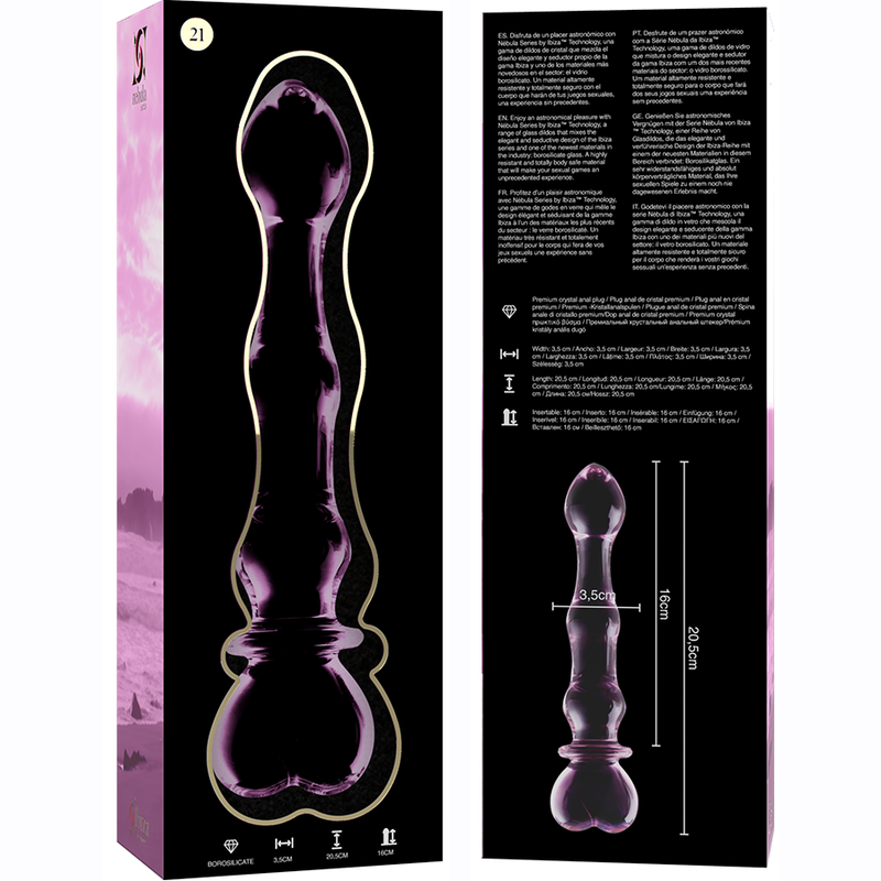 Dildo Cristal Modelo 21 Rosa