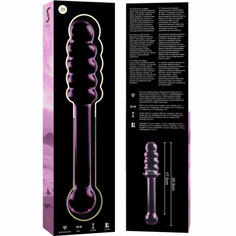 Dildo Cristal Modelo 20 Rosa