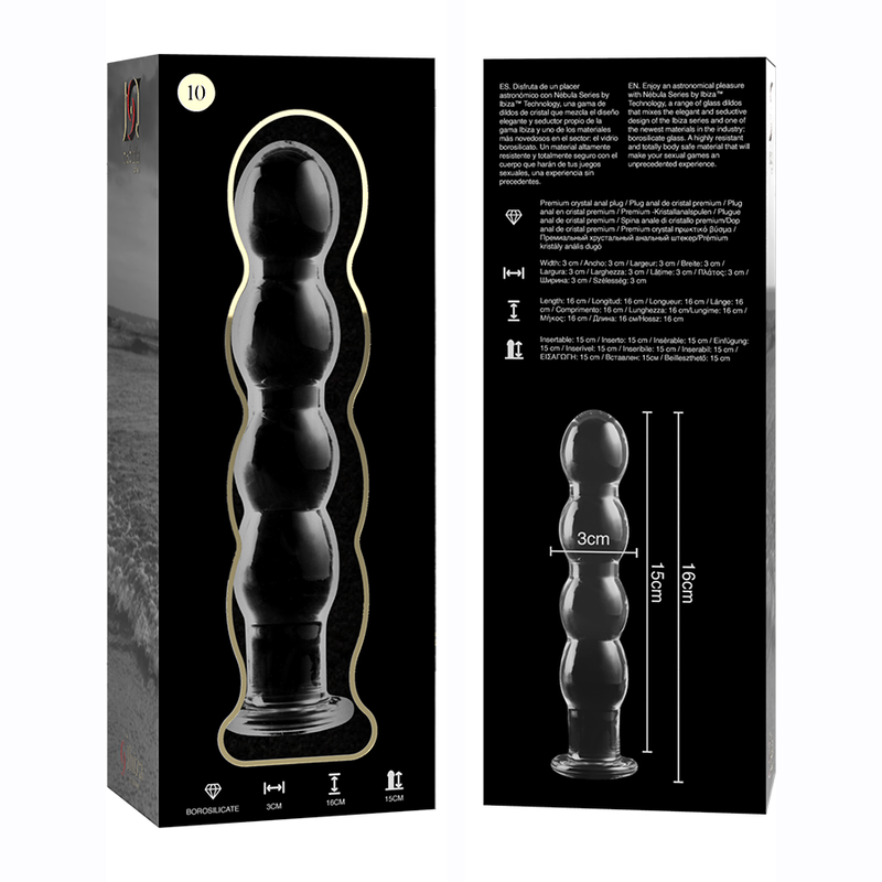 Dildo Cristal Modelo 10 Transparente