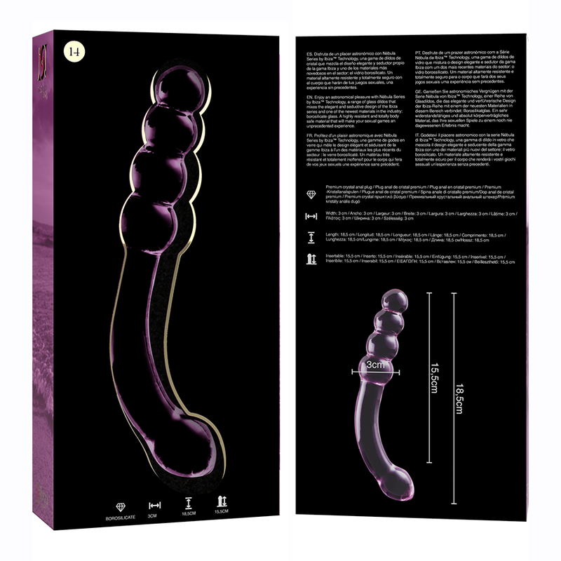 Dildo Cristal Modelo 14 Rosa