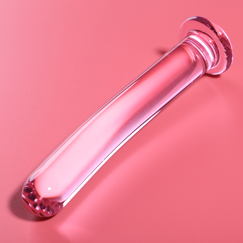 Dildo Cristal Borosilicato Modelo 9 Rosa