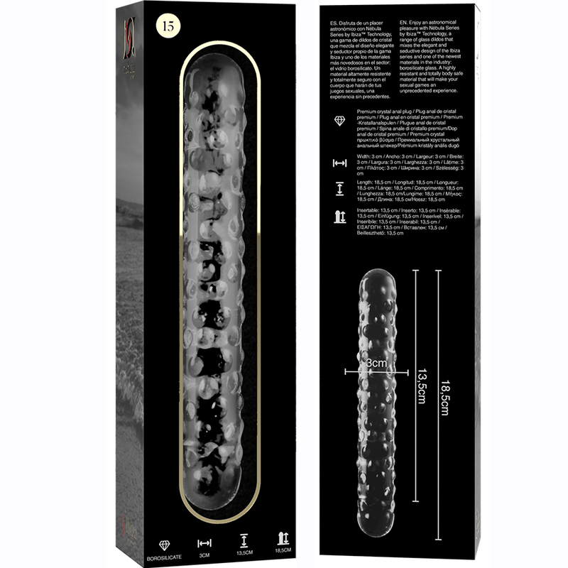 Dildo Cristal Modelo 15 Transparente