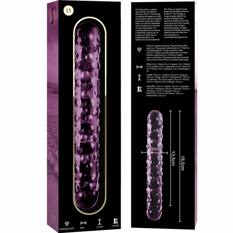 Dildo Cristal Modelo 15 Rosa