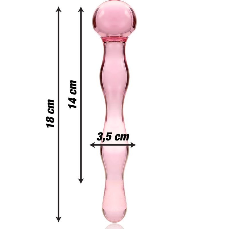 Dildo Cristal Modele 13 Rosa