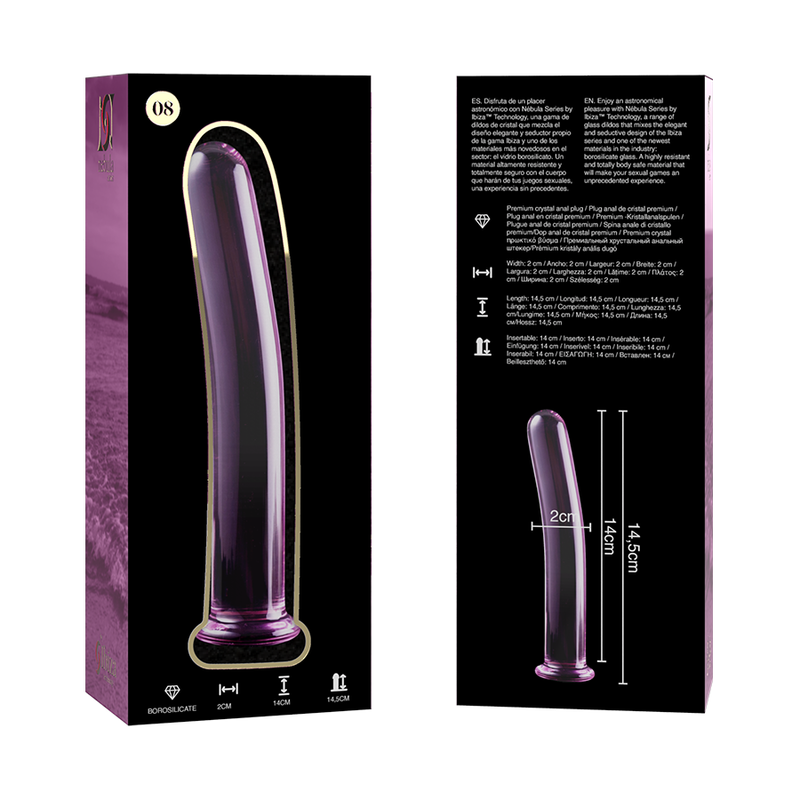 Dildo Cristal Modelo 8 Rosa