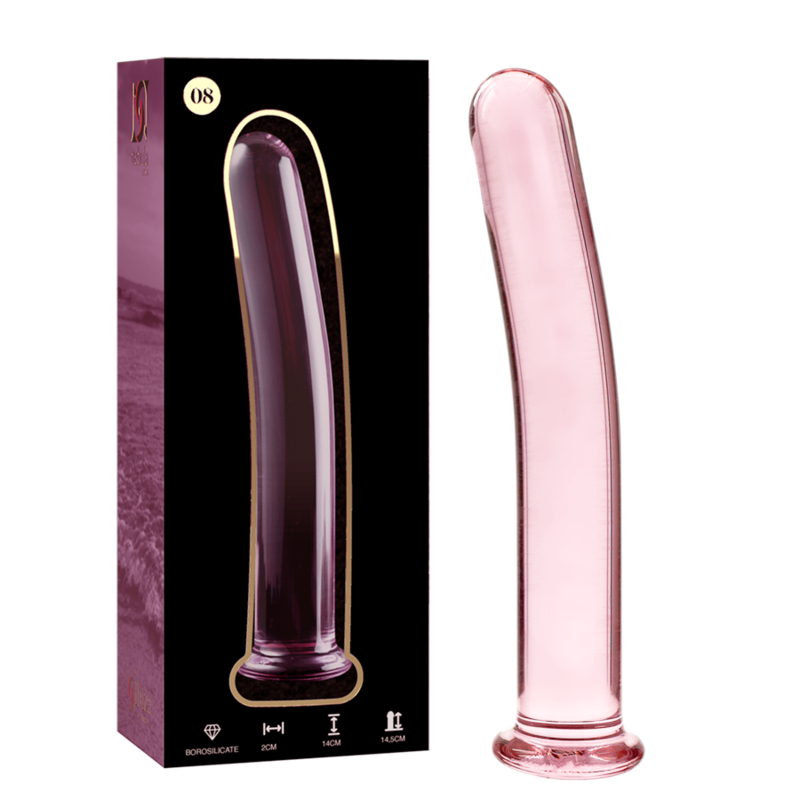 Dildo Cristal Modelo 8 Rosa