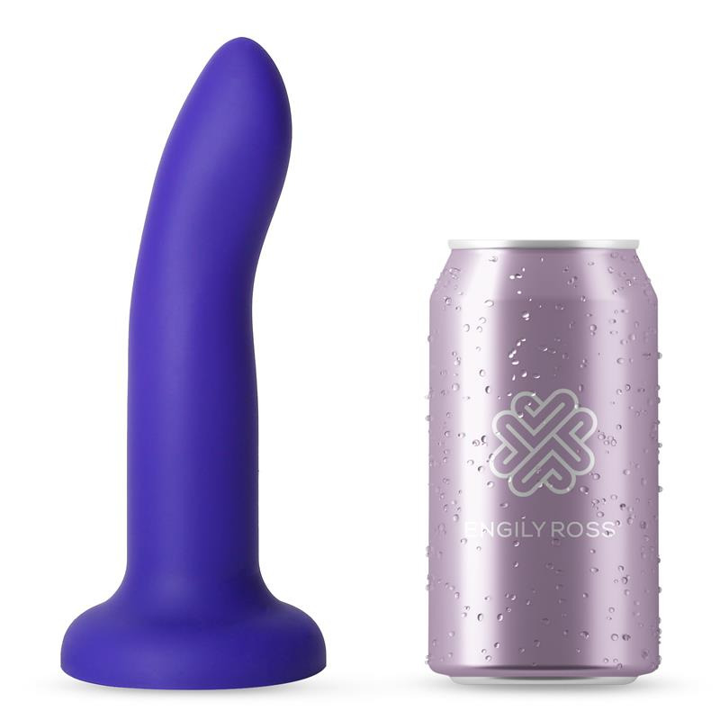 Dildo con Vibración que Cambia de Color Azul a Púrpura Talla M 17 cm