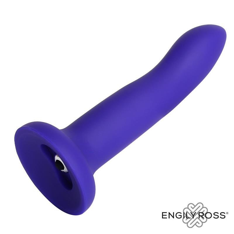 Dildo con Vibración que Cambia de Color Azul a Púrpura Talla M 17 cm