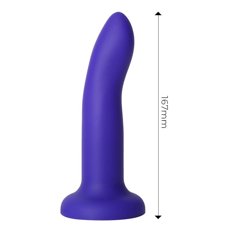 Dildo con Vibración que Cambia de Color Azul a Púrpura Talla M 17 cm
