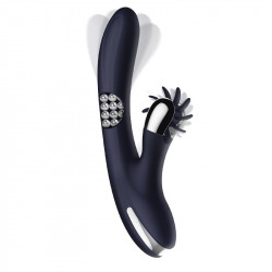 Royalspace Vibrador con Lenguas Estimuladoras y Bolas Internas 360º Azul