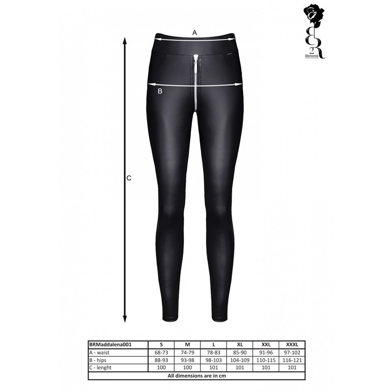 Maddalena Leggins Cremallera Negros