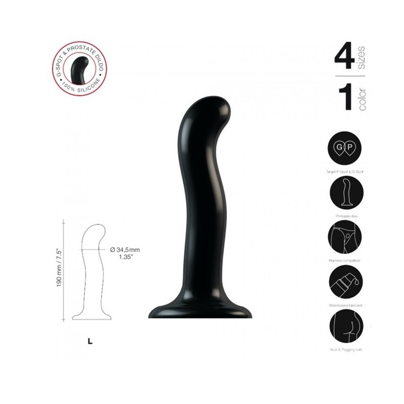 Dildo Estimulador Punto P/G Negro L