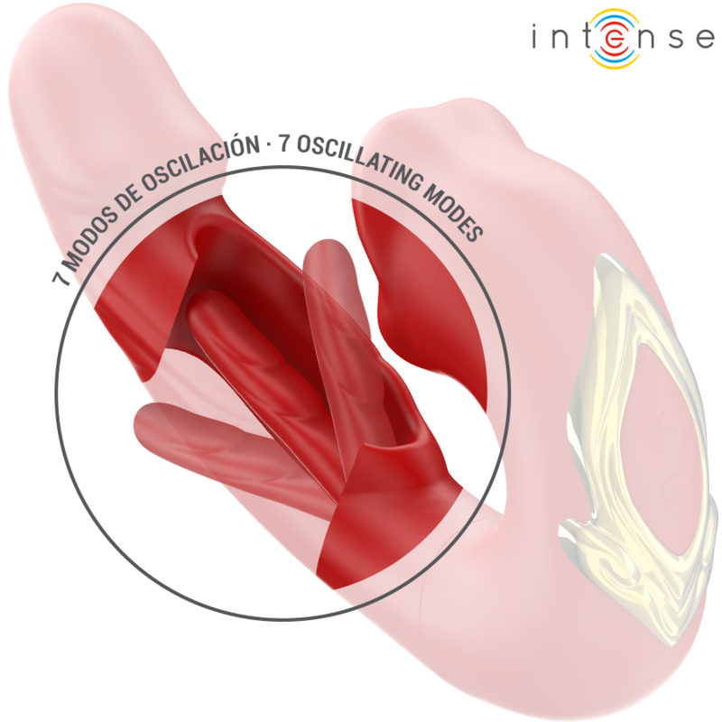 Nathy Vibrador Doble con Boca Estimuladora Rojo