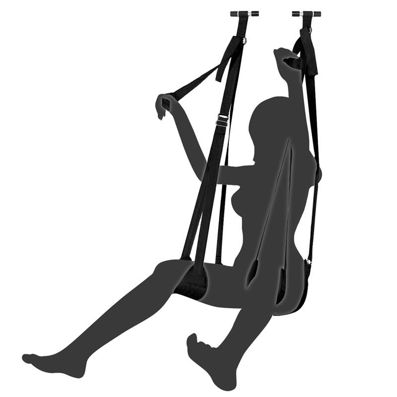 Columpio de Puerta Ajustable con Soporte de Piernas y Asiento
