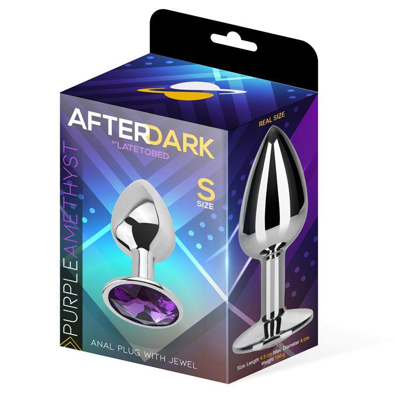 Plug Anal con Joya Púrpura Talla S 
