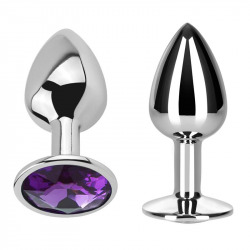 Plug Anal con Joya Púrpura Talla S