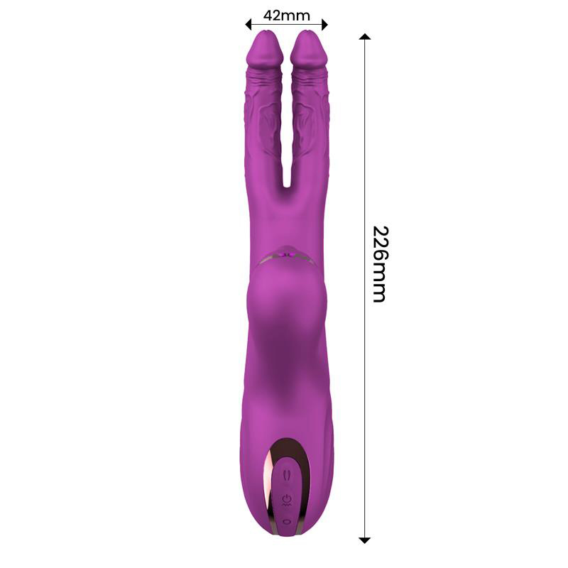 Nico Vibrador con Dildos Alternantes y Bola Percutora
