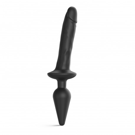 Dildo Switch Plug In Realistico Negro L