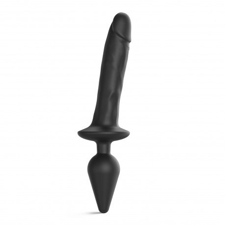 Dildo Switch Plug In Realistico Negro XXL