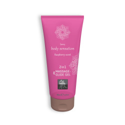 Gel de Masaje y Lubricante 2 en 1 con Sabor a Frambuesa 200 ml