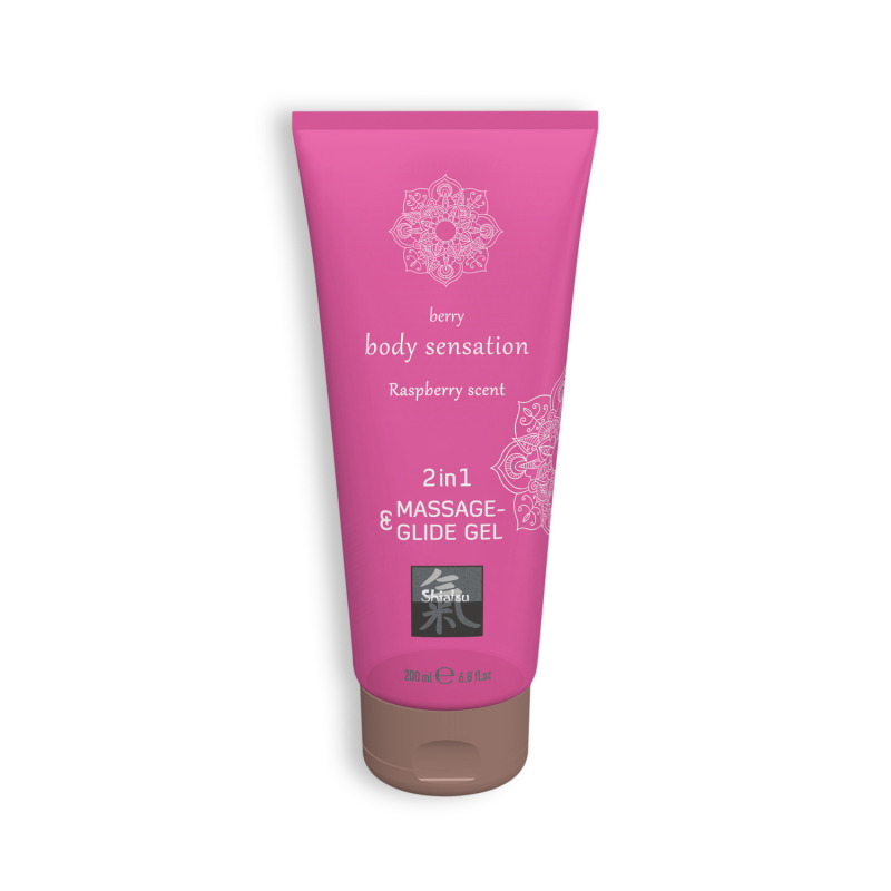 Gel de Masaje y Lubricante 2 en 1 con Sabor a Frambuesa 200 ml