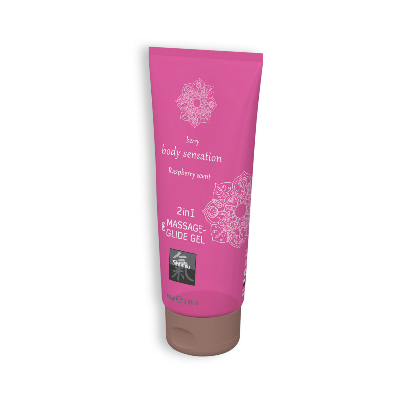 Gel de Masaje y Lubricante 2 en 1 con Sabor a Frambuesa 200 ml