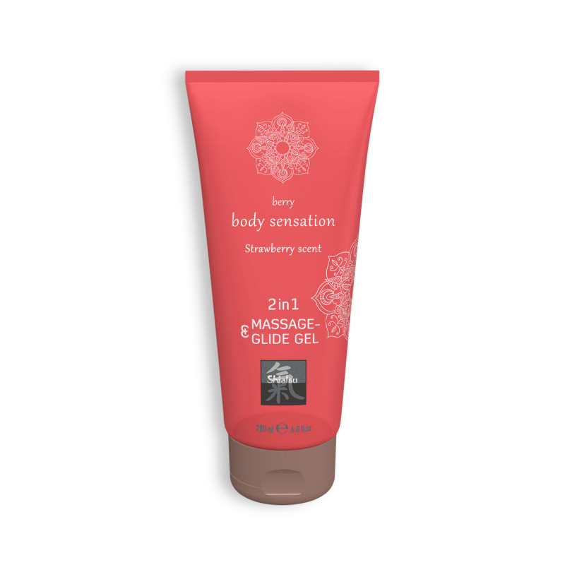 Gel de Masaje y Lubricante 2 en 1 con Sabor a Fresa 200 ml