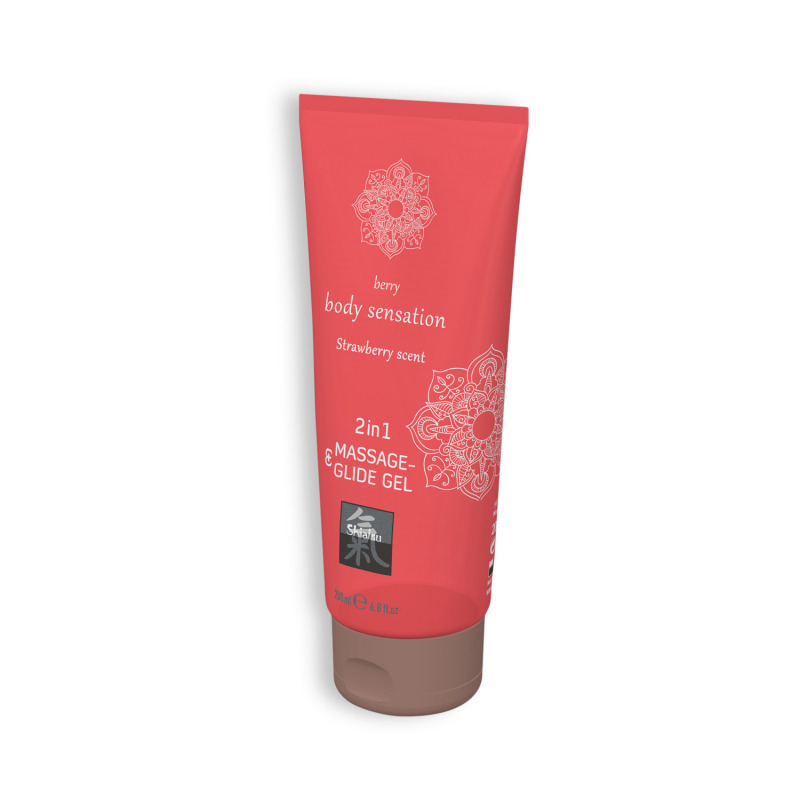 Gel de Masaje y Lubricante 2 en 1 con Sabor a Fresa 200 ml