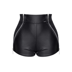Mónica Short con Cremalleras Negro